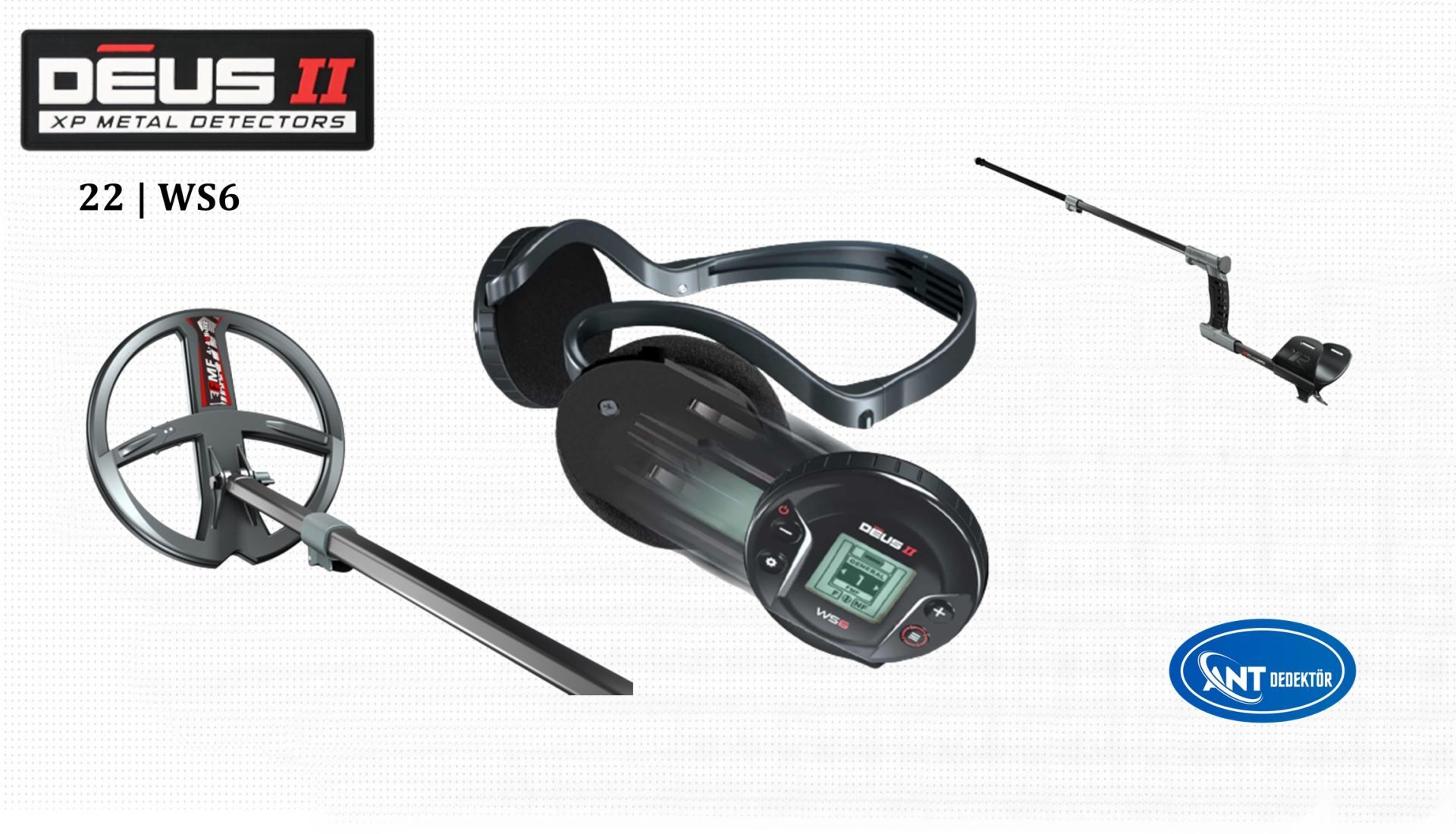 Deus 2 Dedektör - 22,5cm FMF Başlık, WS6 Master