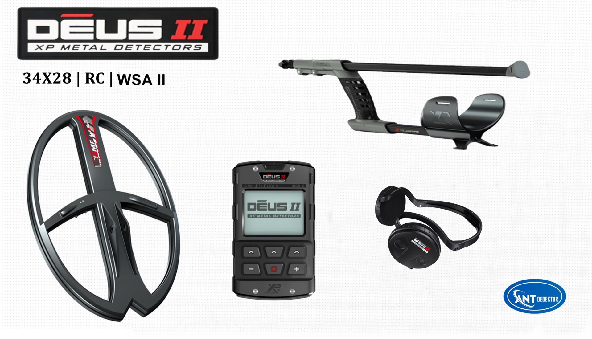 Deus 2 FMF 34x28cm Başlık, Ana Kontrol Ünitesi WSA2 Kulaklık